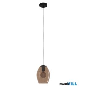 EGLO 390159 Függ. 1xE27 fek/barna-átl. Estanys 1