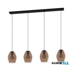 EGLO 390162 Függ. 4xE27 fek/barna-átl. Estanys 1