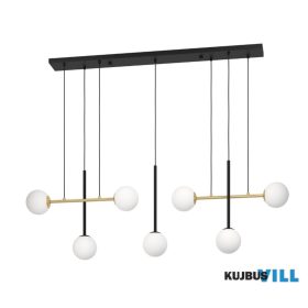 EGLO 390178 Függ. 7xE14 fek/szálcs.sréz/fehér Paz