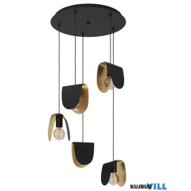 EGLO 390183 Függeszték 5xE27 fekete/arany Serenara