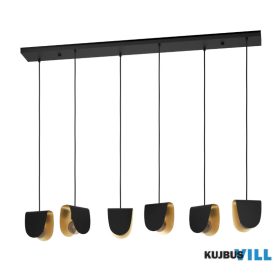 EGLO 390184 Függeszték 6xE27 fekete/arany Serenara