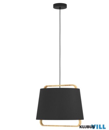 EGLO 390185 Függeszték 1xE27 fekete/fa Camaloza