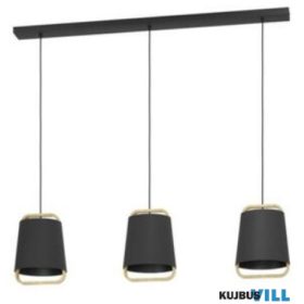 EGLO 390186 Függeszték 3xE27 fekete/fa Camaloza