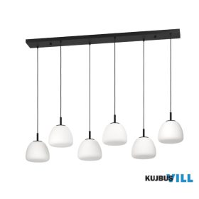 EGLO 390203 Függeszték 6xE27 fekete/m.opál Balmes