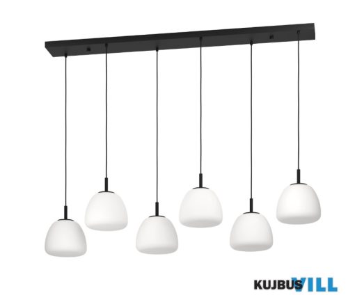 EGLO 390203 Függeszték 6xE27 fekete/m.opál Balmes