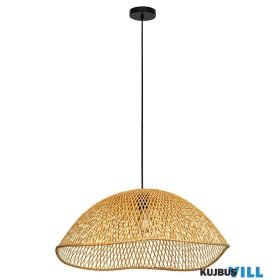 EGLO 390236 Függ. 1xE27 Ø720 fekete/bamb.Sambucona