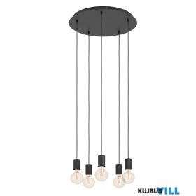 EGLO 390267 Függeszték E27 5x40W fekete Huebro