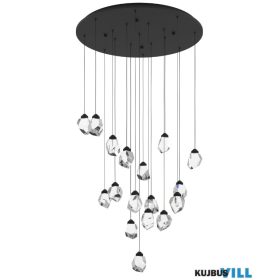 EGLO 390413 LEDfügg 17x3W kristály/fekete Sindicat