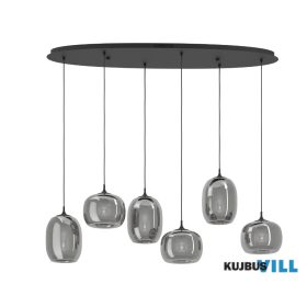 EGLO 390415 LED CCT függeszték 6x3,7W fekete Larva