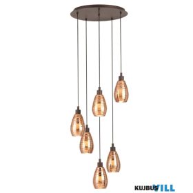 EGLO 39508 Függeszték E27 6x60Wbarna Siracusa