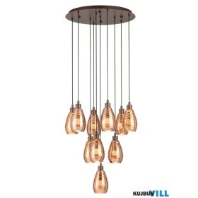 EGLO 39509 Függeszték E27 10x60Wbarna Siracusa