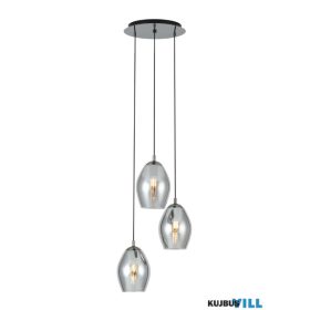 EGLO 39565 Függeszték E27 3x60W átlfekete Estanys