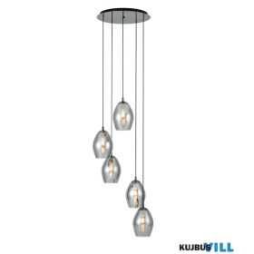 EGLO 39567 Függeszték E27 5x60W átlfekete Estanys