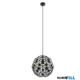 EGLO 39618 Függeszték E27 1x60W 41cm fek Skoura1