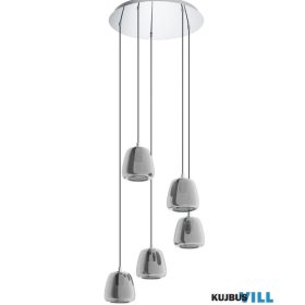 EGLO 39668 Függeszték E27 5x40W króm/átl.Albarino