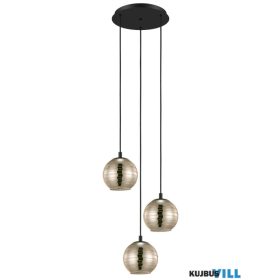 EGLO 39685 Függ E27 3x40W fekete/arany LEMORIETA