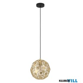 EGLO 39754 Függ E27 1x60W 30cm fekete/réz Skoura