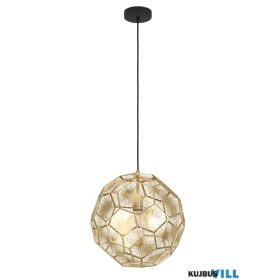 EGLO 39755 Függ E27 1x60W 41cm fekete/réz Skoura