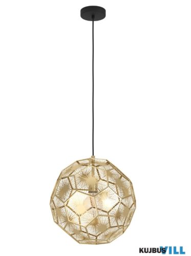 EGLO 39755 Függ E27 1x60W 41cm fekete/réz Skoura