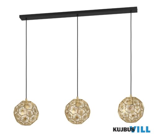 EGLO 39757 Függeszték E27 3x60W  fekete/rézSkoura