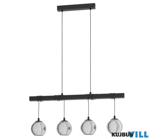 EGLO 39761 Függeszték E27 4x40Wfekete/átl Argallo