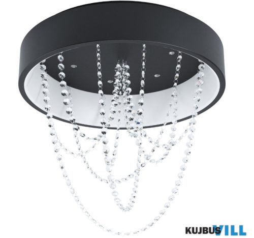 EGLO 39762 LED mennyezeti fekete/kristályBerlona