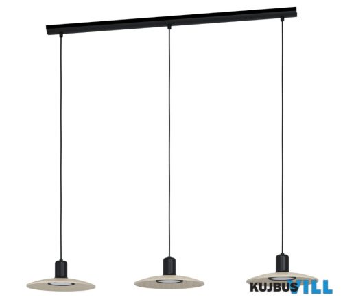 EGLO 39912 LEDfüggeszték GU10 3x5W fek/fa Mayazes