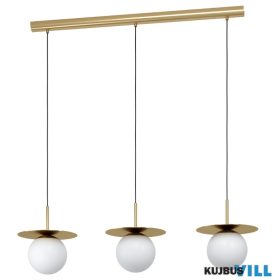 EGLO 39953 Függ.E27 3x40W csiszréz/opál Arenales