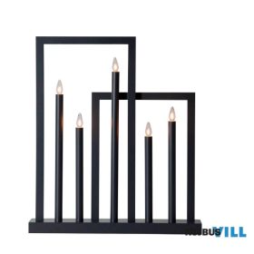 EGLO 410952 Aszt.gyertyt.E10 5x3W fek.220V 45x51cm