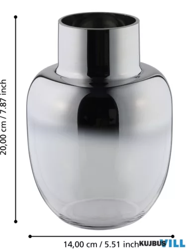 EGLO 421236 Váza 20cm Ø14cm ezüst/átl. Siranana