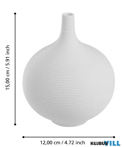 EGLO 421243 Kerámia váza Ø12x15cm fehér Mitane