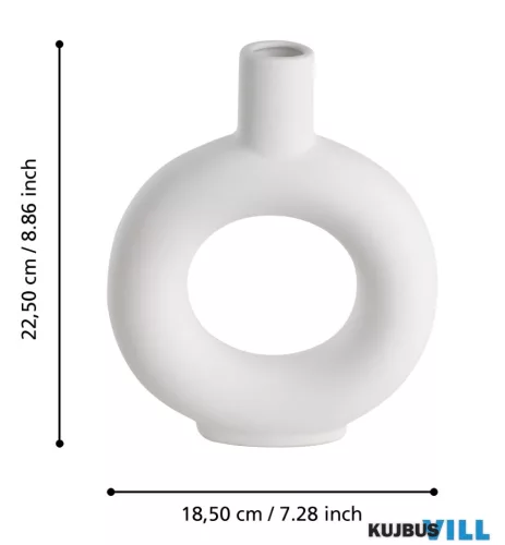 EGLO 421246 Kerámia váza 22,5cm fehér Fihety