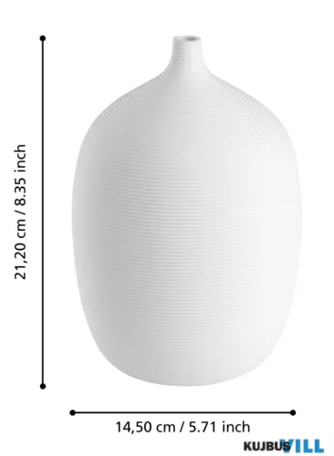 EGLO 421263 Kerámia váza Ø14,5x21,2cm fehér Mitane
