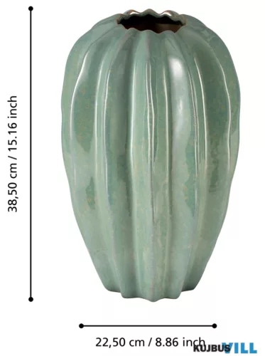 EGLO 421666 Kerámia váza Ø15,5x31cm v.zöld Shigay