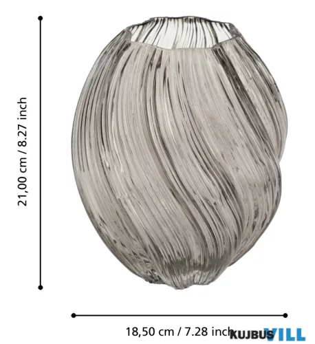 EGLO 421686 Üveg váza Ø18,5x21cm szürk-átlDebepare
