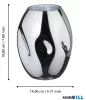 EGLO 421688 Üveg váza 20cm króm Xiporai
