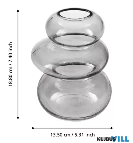 EGLO 421691 Üveg váza Ø13,5x18,8cm szür-átlShiwuxi