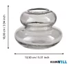 EGLO 421693 Üveg váza Ø13,5x10cm szürk-átl Shiwuxi
