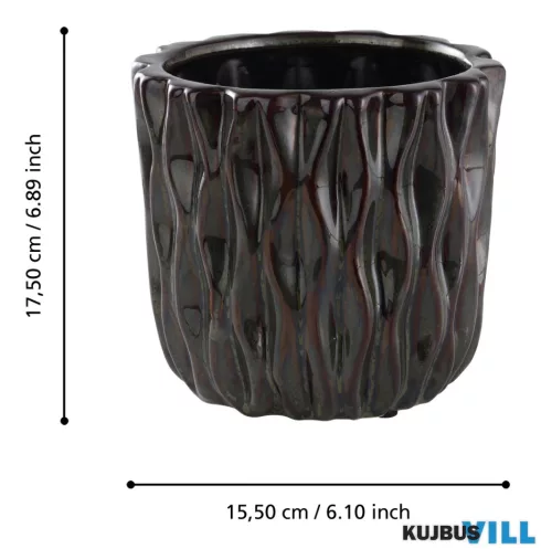 EGLO 421785 Kaspó Ø17,5x15,5cm fekete/zöld Shipo