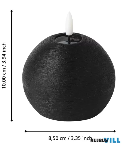 EGLO 422824 LED gyertya Ø10cm 0,06W fekete Leskino