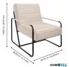 EGLO 424696-R12 Fotel 64,2x73x80cm krém/fek Pakotkuara