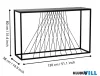 EGLO 424774 Kisasztal 130x38x80cm fekete Otawara