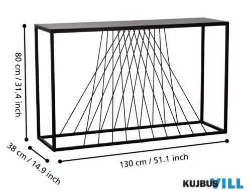 EGLO 424774 Kisasztal 130x38x80cm fekete Otawara