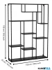 EGLO 424779 Polc 110X25,5X150cm fekete Keningau
