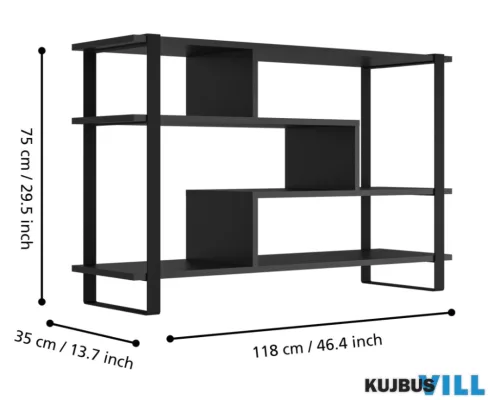 EGLO 424792 Polc 118X35X75cm fekete Maasim