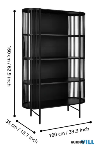 EGLO 424812 Polc 100x35x160cm fekete Dinsor