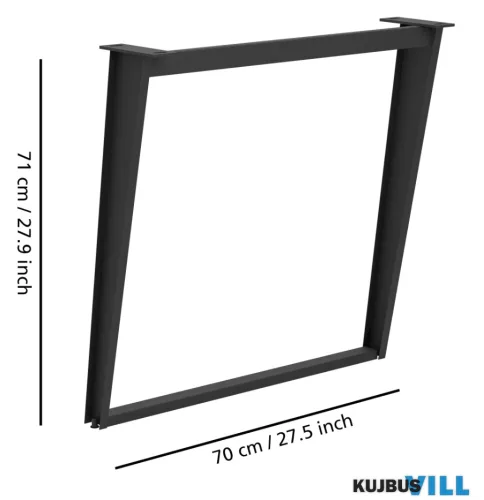 EGLO 424955 AsztalLÁB 70x6x71cm fek 2db Farahalana