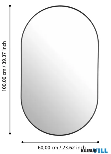 EGLO 425003 Tükör 60x100 cm fekete Bani