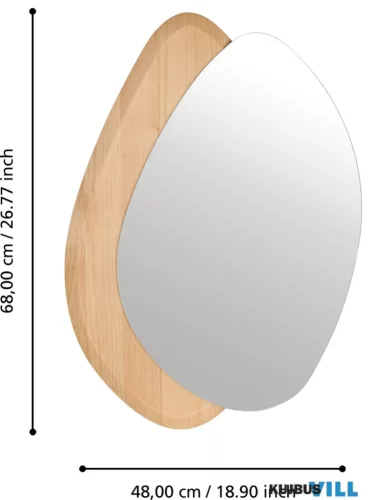 EGLO 425049 Tükör 46x2x68cm tölgy Lioma