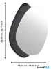 EGLO 425051 Tükör 46x2x68cm fekete Lioma